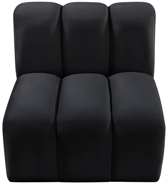 Arc Velvet Modular Chair Black - 103Black-ST - Vega Furniture