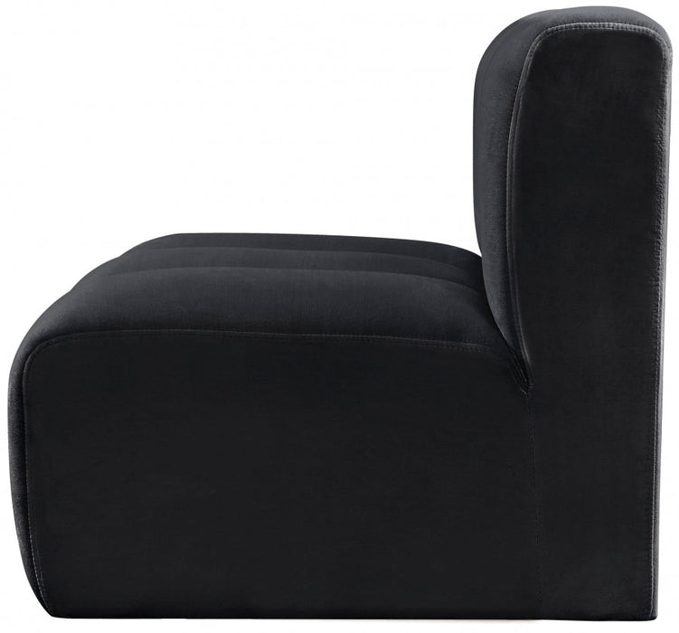 Arc Velvet Modular Chair Black - 103Black-ST - Vega Furniture