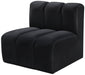 Arc Velvet Modular Chair Black - 103Black-ST - Vega Furniture