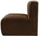 Arc Velvet Modular Chair Brown - 103Brown-ST - Vega Furniture