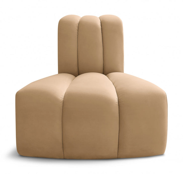 Arc Velvet Modular Chair Camel - 103Camel-RC - Vega Furniture