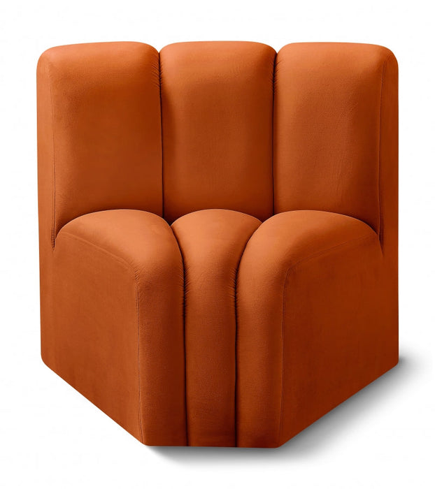 Arc Velvet Modular Chair Cognac - 103Cognac-CC - Vega Furniture