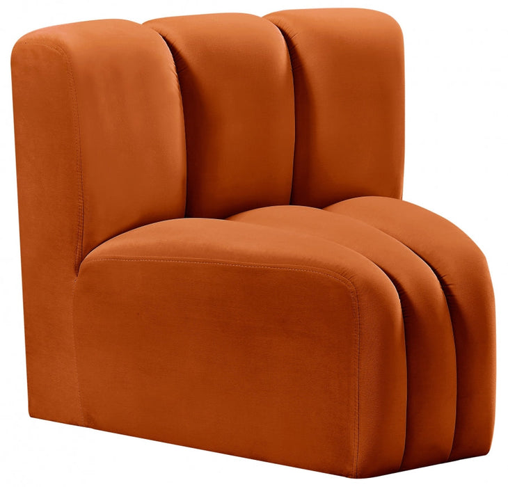 Arc Velvet Modular Chair Cognac - 103Cognac-CC - Vega Furniture