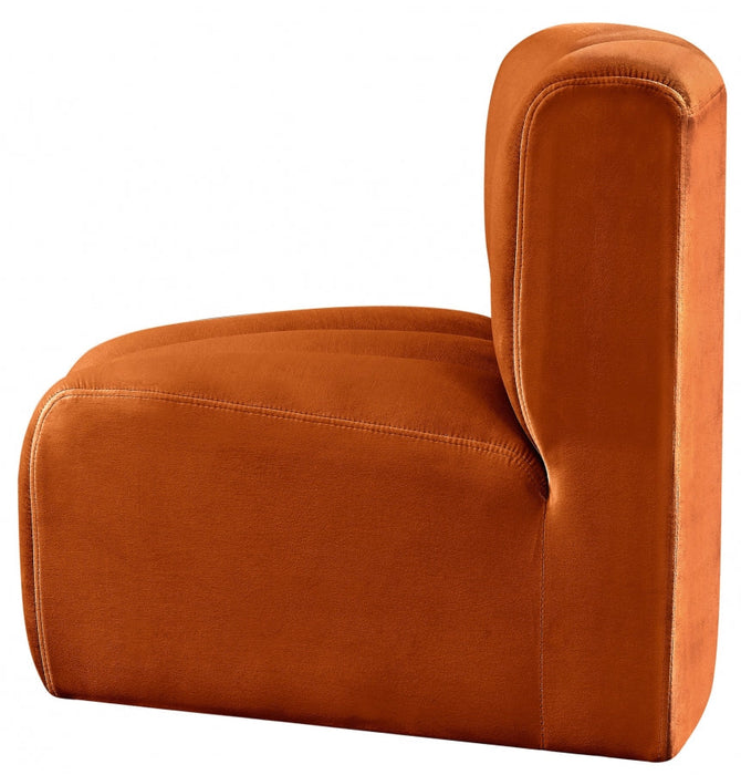 Arc Velvet Modular Chair Cognac - 103Cognac-CC - Vega Furniture