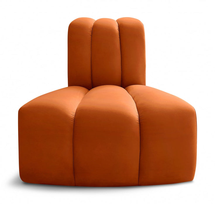 Arc Velvet Modular Chair Cognac - 103Cognac-RC - Vega Furniture