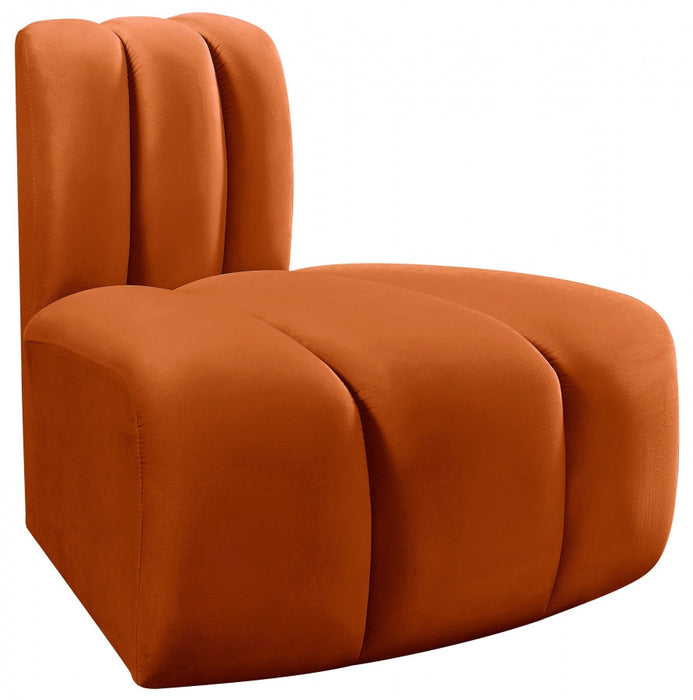 Arc Velvet Modular Chair Cognac - 103Cognac-RC - Vega Furniture