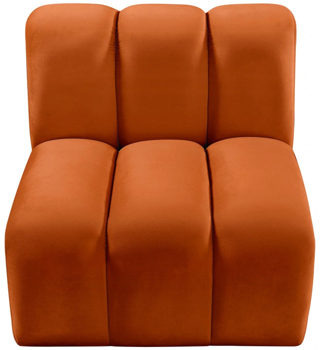 Arc Velvet Modular Chair Cognac - 103Cognac-ST - Vega Furniture