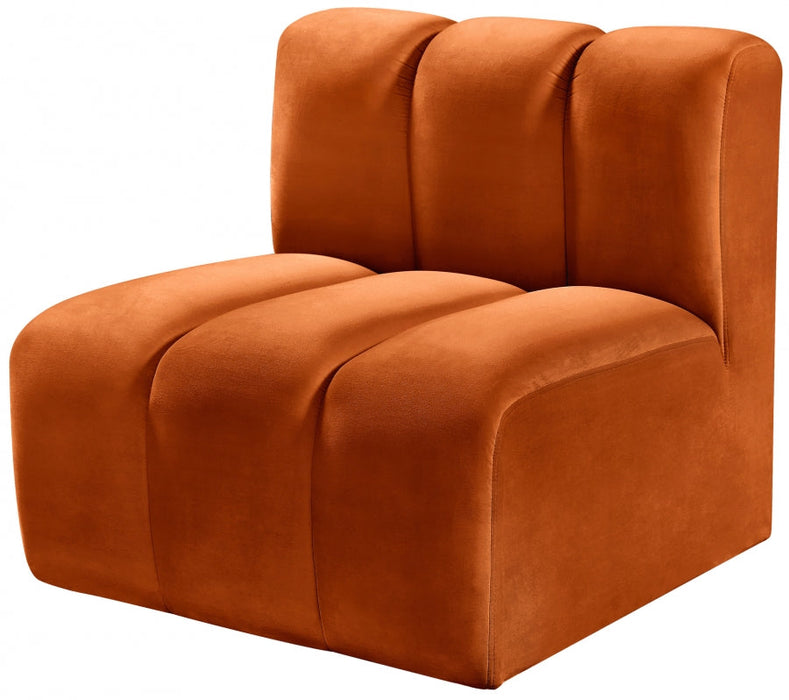 Arc Velvet Modular Chair Cognac - 103Cognac-ST - Vega Furniture