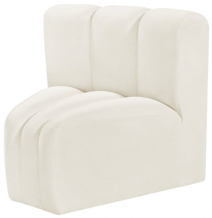 Arc Velvet Modular Chair Cream - 103Cream-CC - Vega Furniture