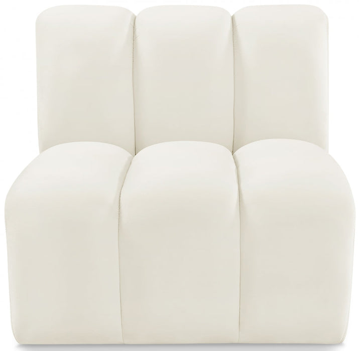 Arc Velvet Modular Chair Cream - 103Cream-ST - Vega Furniture