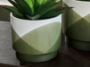 Ardenridge Green/White Planter, Set of 2 - A2000579 - Vega Furniture