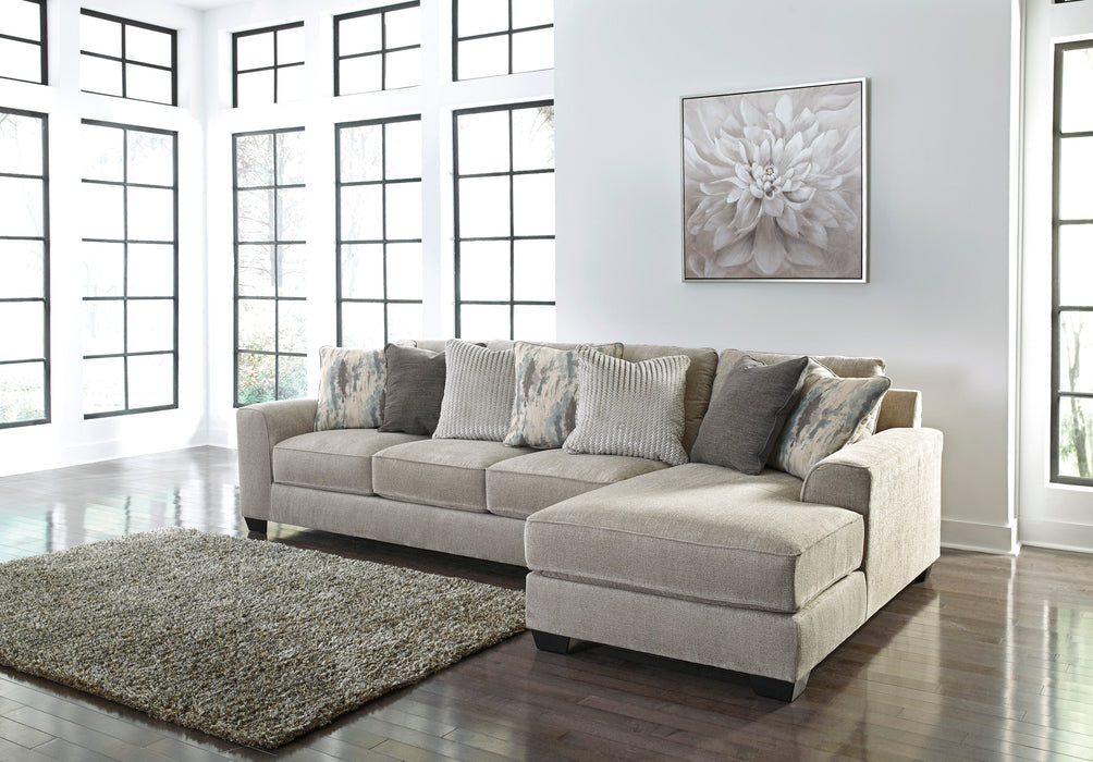 Ardsley Pewter 2-Piece Large RAF Sofa Chaise - SET | 3950417 | 3950466 - Vega Furniture