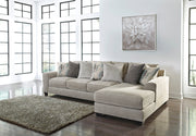 Ardsley Pewter 2-Piece Large RAF Sofa Chaise - SET | 3950417 | 3950466 - Vega Furniture