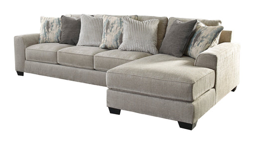 Ardsley Pewter 2-Piece Large RAF Sofa Chaise - SET | 3950417 | 3950466 - Vega Furniture
