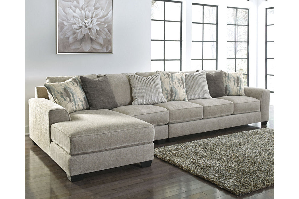 Ardsley Pewter 3-Piece Large LAF Sofa Chaise - SET | 3950416 | 3950467 | 3950446 | 3950408 - Vega Furniture