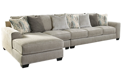 Ardsley Pewter 3-Piece Large LAF Sofa Chaise - SET | 3950416 | 3950467 | 3950446 | 3950408 - Vega Furniture