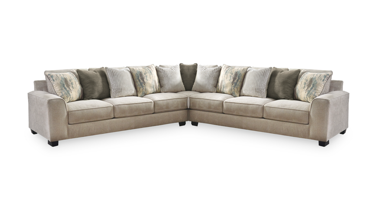 Ardsley Pewter 3-Piece Large Sectional - SET | 3950466 | 3950467 | 3950477 - Vega Furniture