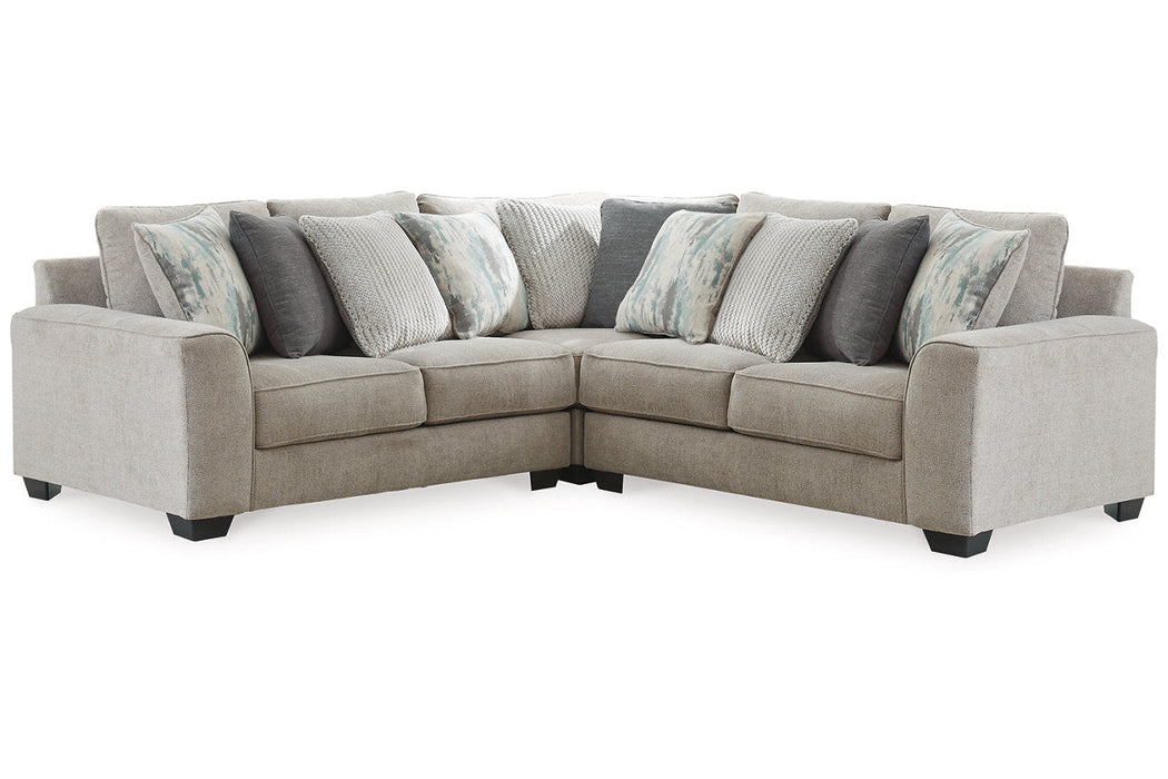 Ardsley Pewter 3-Piece Sectional - SET | 3950456 | 3950455 | 3950477 - Vega Furniture