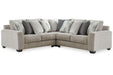 Ardsley Pewter 3-Piece Sectional - SET | 3950456 | 3950455 | 3950477 - Vega Furniture