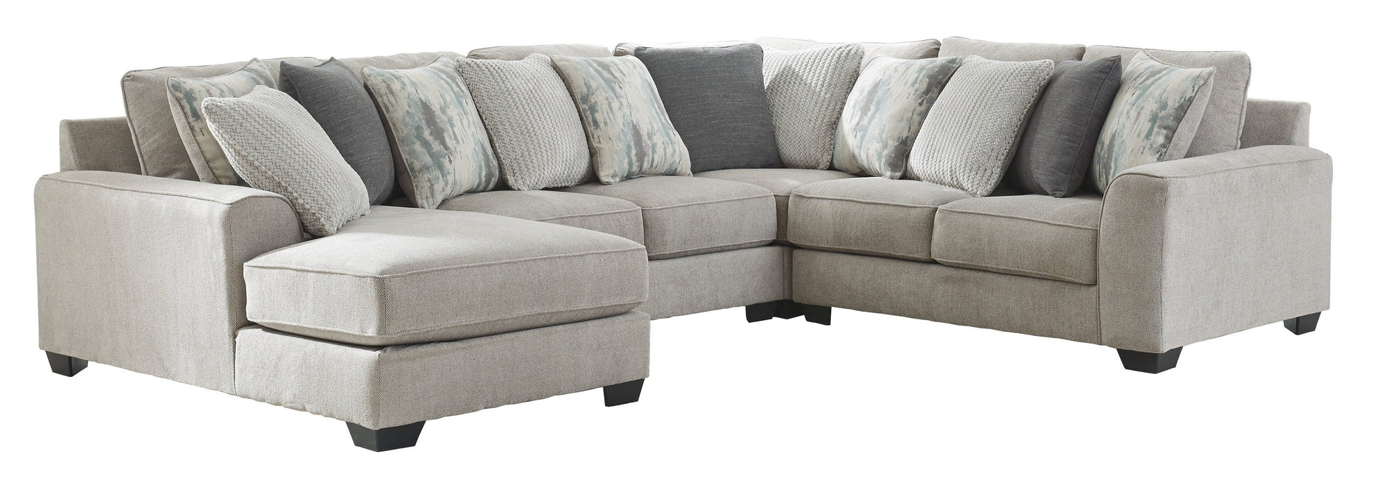 Ardsley Pewter 4-Piece LAF Sectional - SET | 3950416 | 3950434 | 3950456 | 3950477 | 3950408 - Vega Furniture