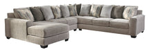 Ardsley Pewter 4-Piece Large LAF Sectional - SET | 3950416 | 3950434 | 3950467 | 3950477 | 3950408 - Vega Furniture