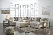 Ardsley Pewter 4-Piece Large RAF Sectional - SET | 3950417 | 3950434 | 3950466 | 3950477 | 3950408 - Vega Furniture