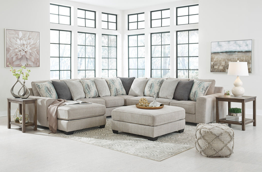 Ardsley Pewter 5-Piece LAF Sectional - SET | 3950416 | 3950434 | 3950456 | 3950477 | 3950446 - Vega Furniture