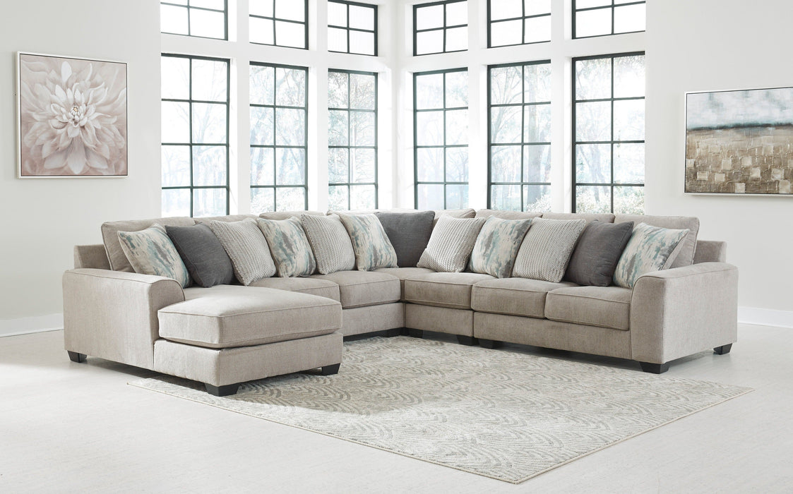 Ardsley Pewter 5-Piece LAF Sectional - SET | 3950416 | 3950434 | 3950456 | 3950477 | 3950446 - Vega Furniture