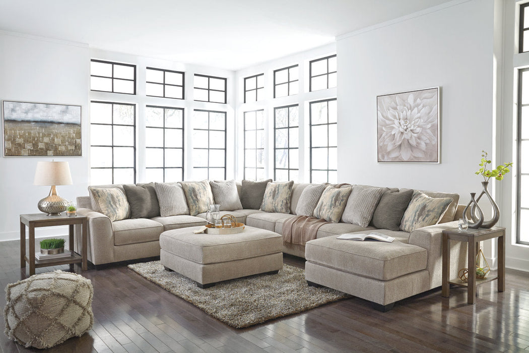 Ardsley Pewter 5-Piece Large RAF Sectional - SET | 3950417 | 3950434 | 3950466 | 3950477 | 3950446 | 3950408 - Vega Furniture