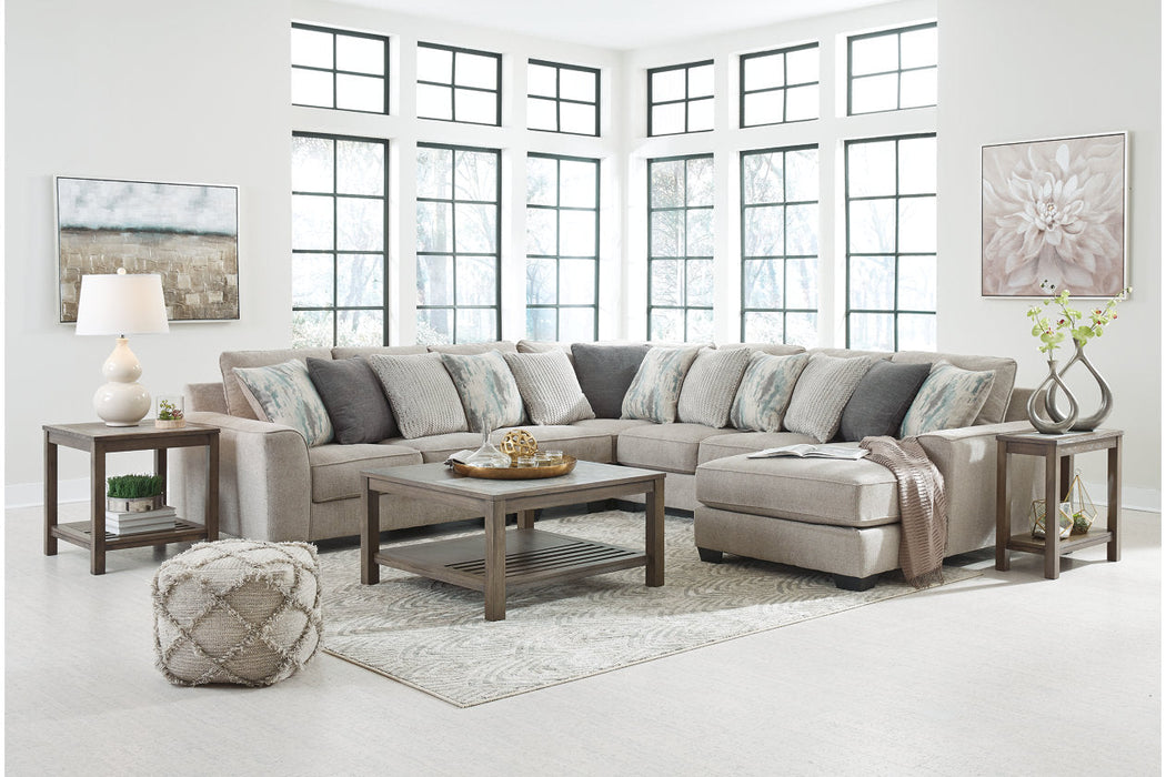 Ardsley Pewter 5-Piece RAF Sectional - SET | 3950417 | 3950434 | 3950455 | 3950477 | 3950446 - Vega Furniture