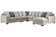 Ardsley Pewter 5-Piece RAF Sectional - SET | 3950417 | 3950434 | 3950455 | 3950477 | 3950446 - Vega Furniture