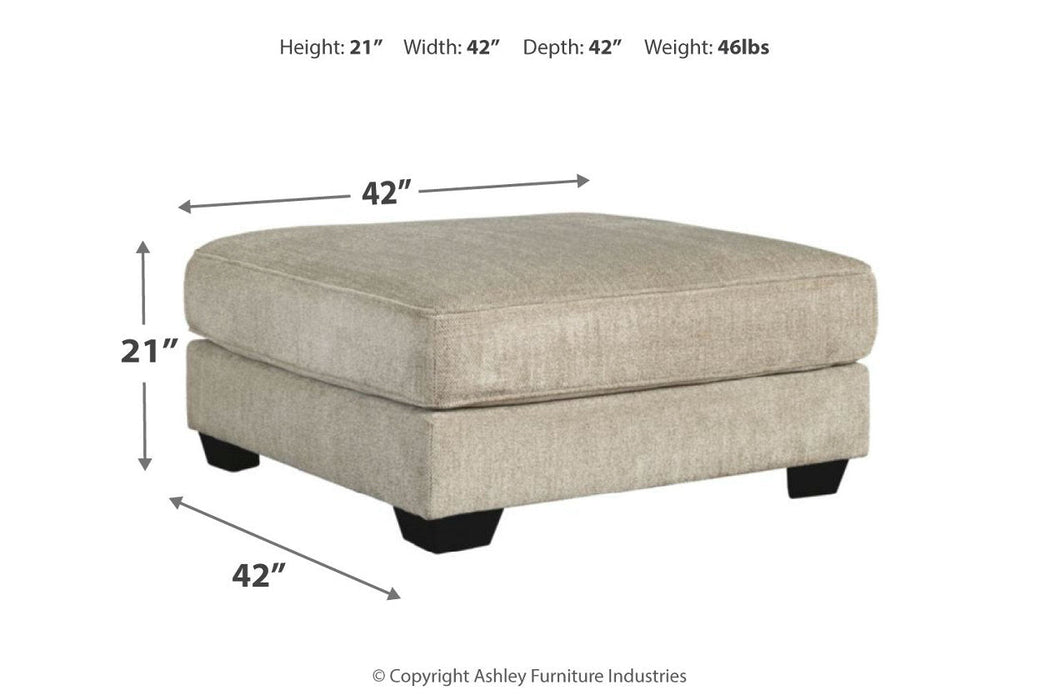 Ardsley Pewter Oversized Ottoman - 3950408 - Vega Furniture