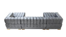 Ariana Gray Velvet Double Chaise Sectional - ARIANAGRAY-SEC - Vega Furniture