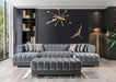 Ariana Gray Velvet Double Chaise Sectional - ARIANAGRAY-SEC - Vega Furniture