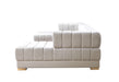 Ariana Ivory Velvet Double Chaise Sectional - ARIANAIVORY-SEC - Vega Furniture