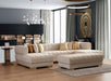 Ariana Ivory Velvet Ottoman - ARIANAIVORY-OTT - Vega Furniture