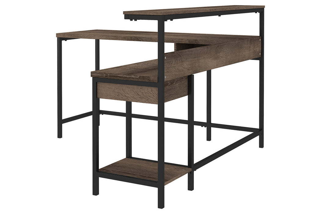 Arlenbry Gray Home Office L-Desk with Storage - H275-24 - Vega Furniture