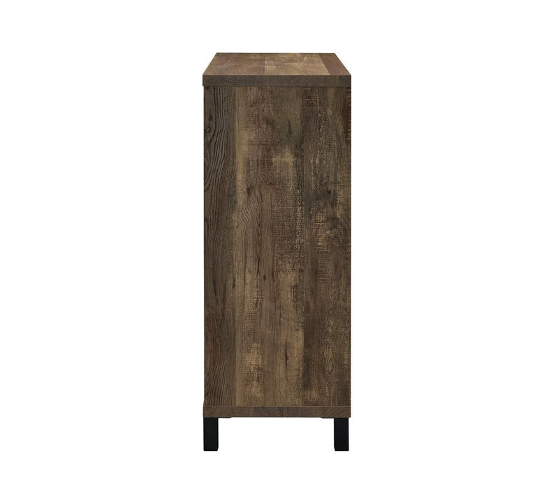 Arlington Rustic Oak Bar Cabinet with Sliding Door - 182852 - Vega Furniture