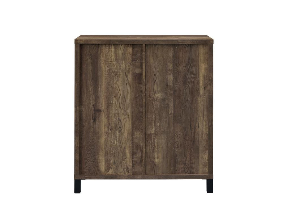 Arlington Rustic Oak Bar Cabinet with Sliding Door - 182852 - Vega Furniture