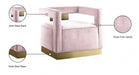 Armani Pink Velvet Accent Chair - 597Pink - Vega Furniture