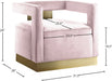 Armani Pink Velvet Accent Chair - 597Pink - Vega Furniture