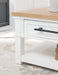 Ashbryn White/Natural Coffee Table - T844-1 - Vega Furniture