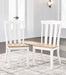 Ashbryn White/Natural Dining Chair, Set of 2 - D844-01 - Vega Furniture