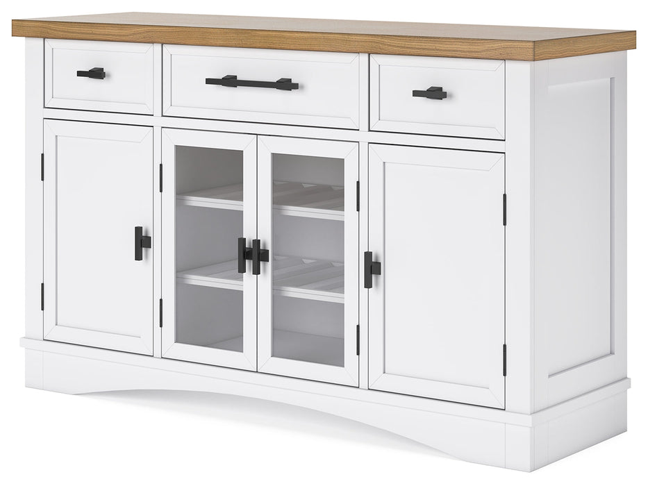 Ashbryn White/Natural Dining Server - D844-60 - Vega Furniture