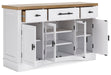 Ashbryn White/Natural Dining Server - D844-60 - Vega Furniture