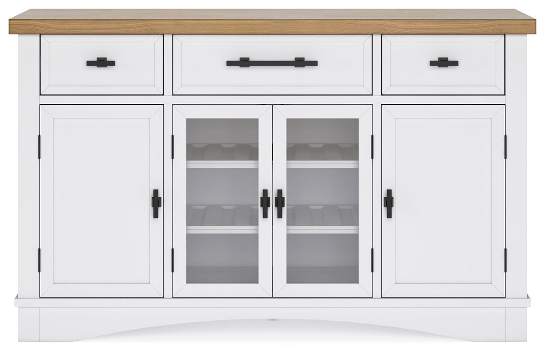 Ashbryn White/Natural Dining Server - D844-60 - Vega Furniture