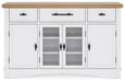 Ashbryn White/Natural Dining Server - D844-60 - Vega Furniture