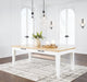 Ashbryn White/Natural Dining Table - D844-25 - Vega Furniture