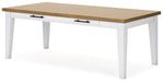 Ashbryn White/Natural Dining Table - D844-25 - Vega Furniture