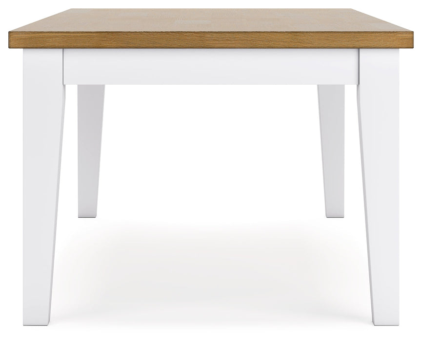 Ashbryn White/Natural Dining Table - D844-25 - Vega Furniture